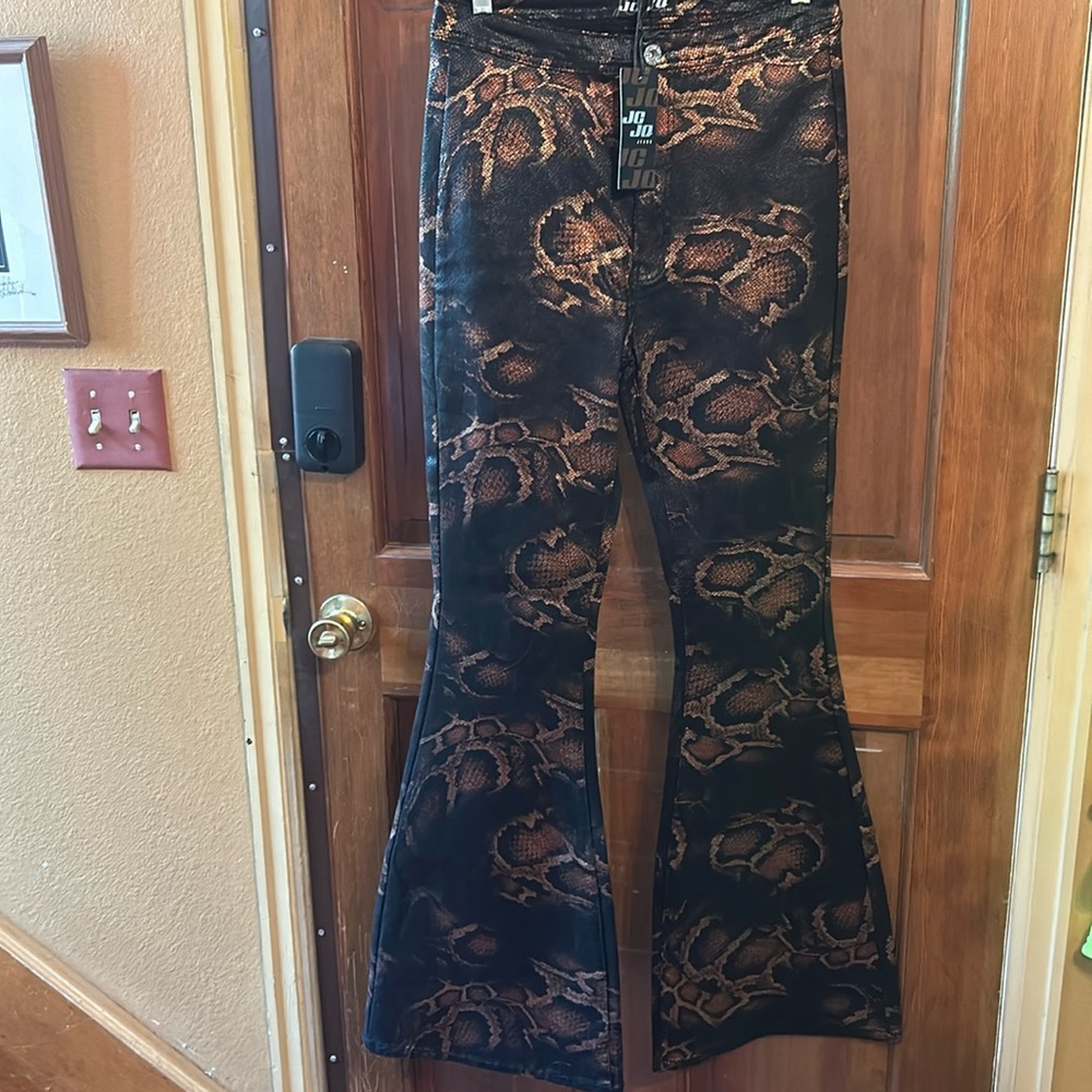 BNWT snake skin bell bottoms